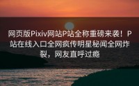 网页版Pixiv网站P站全称重磅来袭！P站在线入口全网疯传明星秘闻全网炸裂，网友直呼过瘾