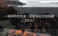 一场中午的风波：花絮背后究竟隐藏了什么？