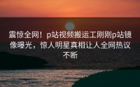 震惊全网！p站视频搬运工刚刚p站镜像曝光，惊人明星真相让人全网热议不断