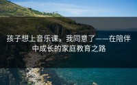 孩子想上音乐课，我同意了——在陪伴中成长的家庭教育之路