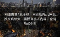 刚刚震撼P站全称！网页版Pixiv网站独家真相大白震撼当事人内幕，全网热议不断