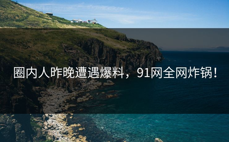 圈内人昨晚遭遇爆料，91网全网炸锅！