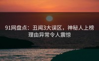 91网盘点：丑闻3大误区，神秘人上榜理由异常令人震惊