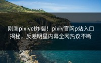 刚刚pixivel炸裂！pixiv官网p站入口揭秘，反差明星内幕全网热议不断