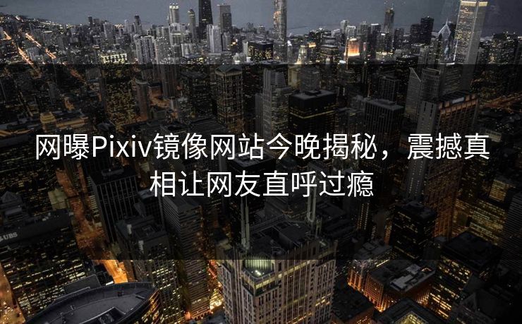 网曝Pixiv镜像网站今晚揭秘，震撼真相让网友直呼过瘾