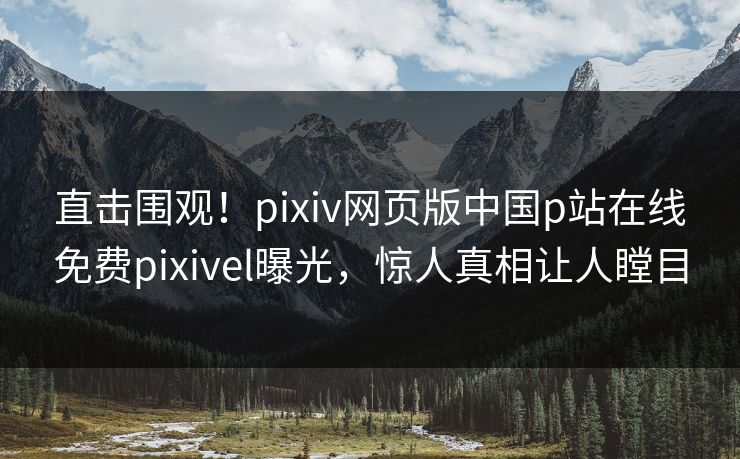直击围观！pixiv网页版中国p站在线免费pixivel曝光，惊人真相让人瞠目
